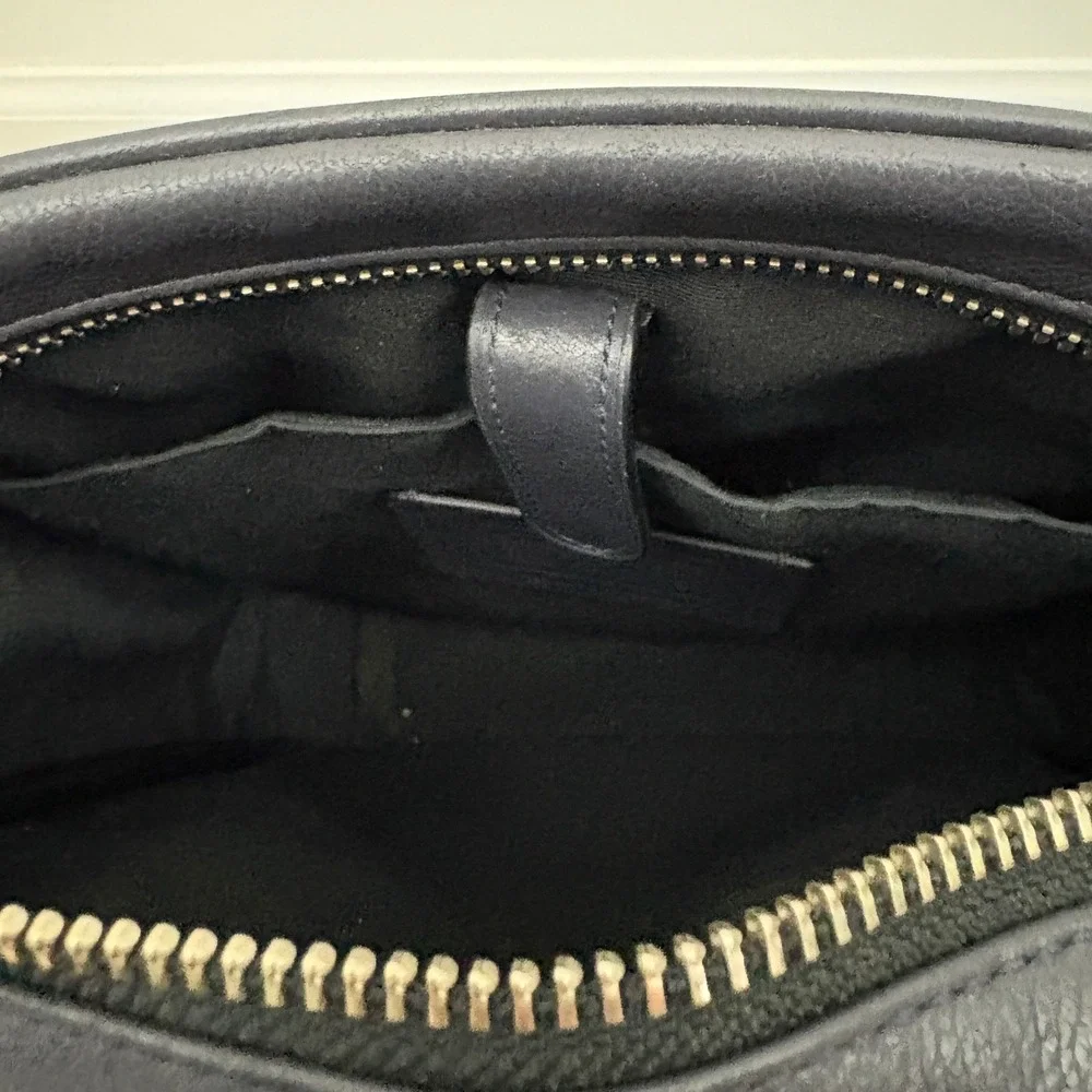 Coach Charles Flight Crossbody Messenger Bag Men's Midnight Leather